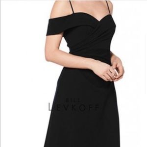 Bill Levkoff Off Shoulder Ruched Bridesmaid Dress